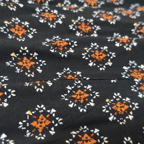 Black Brown Geometric Print Pull On Wide Leg Pants - Picture 5 of 10